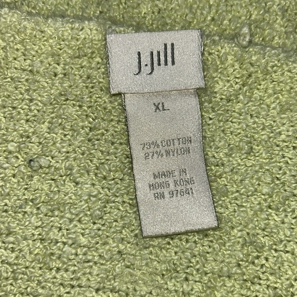 J. Jill Slouchy Sweater Dolman Sleeve Lime Green XL - Picture 6 of 7